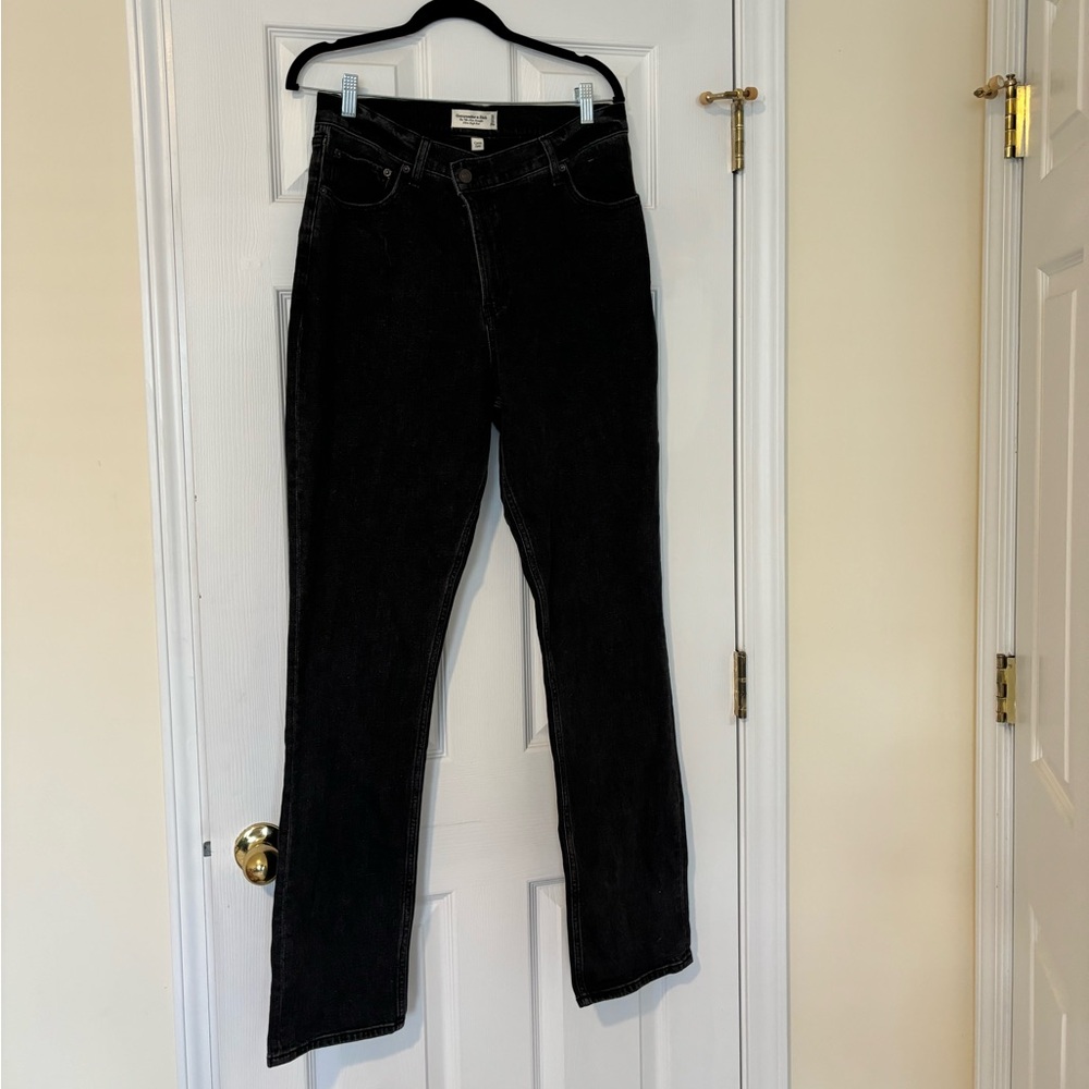 Abercrombie & Fitch Black Straight Leg Jeans